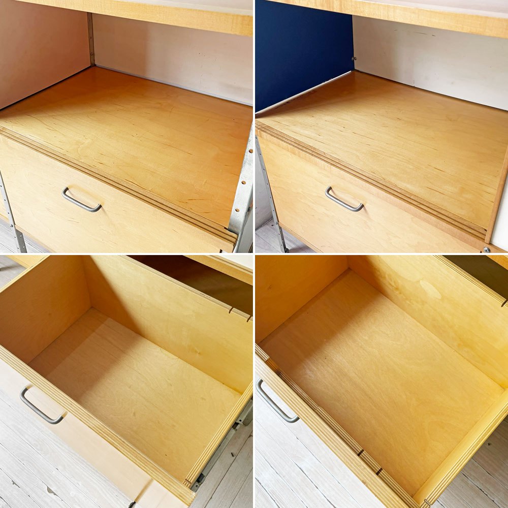 モダニカ MODERNICA イームズストレージユニット Storage Unit  2列2段 ラミネートドア＋1ドロワーユニット C&R 収納家具  ミッドセンチュリー 廃盤 ビンテージ ★
