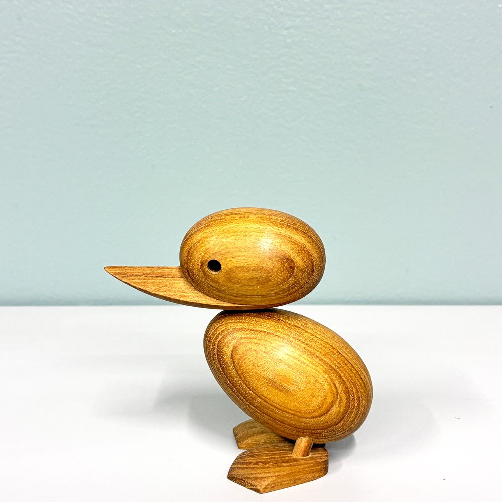 アーキテクトメイド Architectmade ダックリング Duckling チーク無垢材 オブジェ H9cm ハンス・ボーリン Hans Bolling 定価￥16,390- B ◎