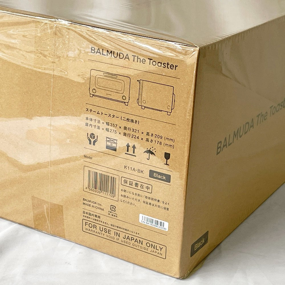 バルミューダ BALMUDA ザ・トースター The Toaster K11A スチームオーブントースター ブラック 取扱説明書＆箱付 未開封 未使用品 ◇
