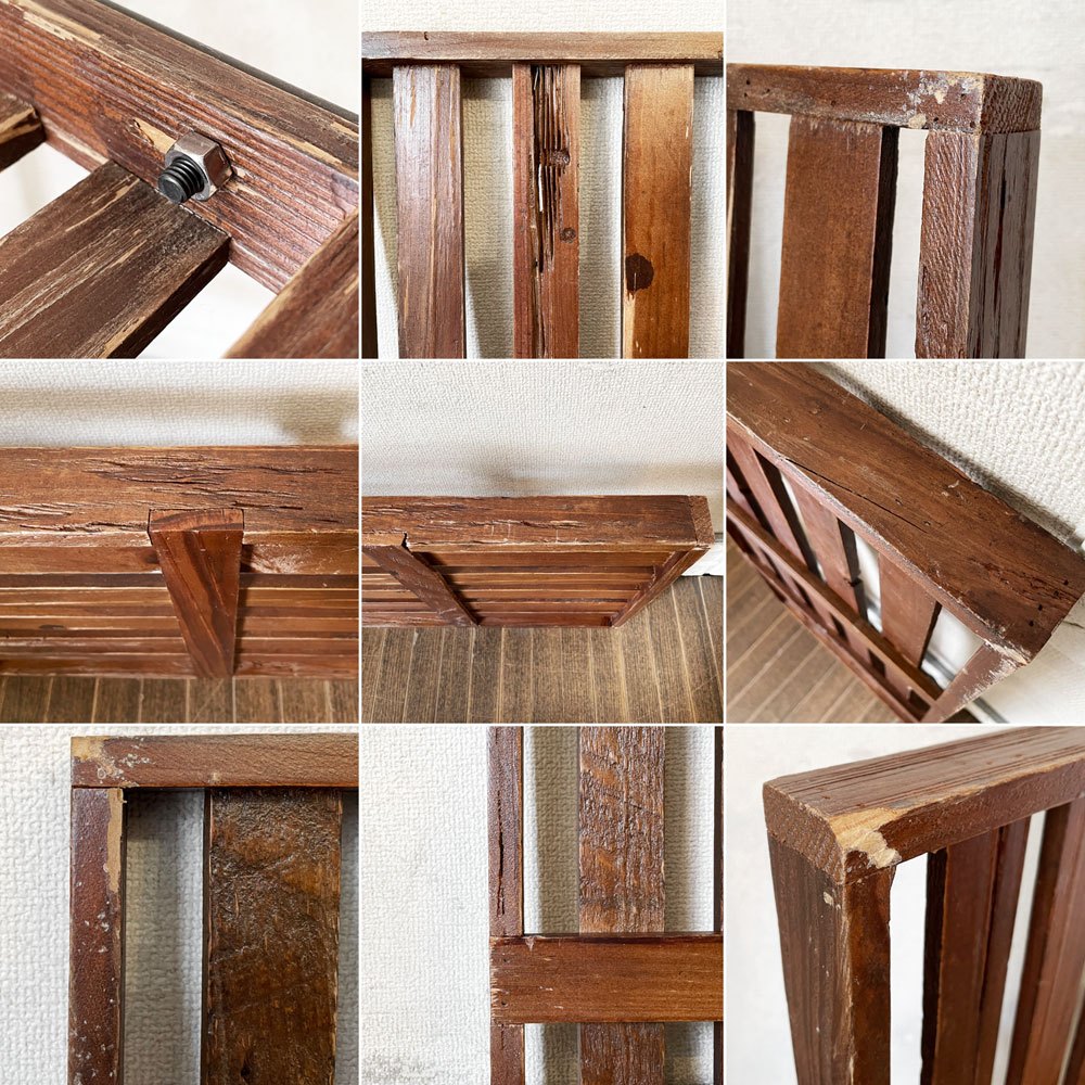 クラッシュゲート CRASH GATE ノットアンティークス Knot Antiques リストシェルフ LIST SHELF パイン古材 × アイアン 3段 W80cm キャスター付 定価￥62,700- 廃番 ◎