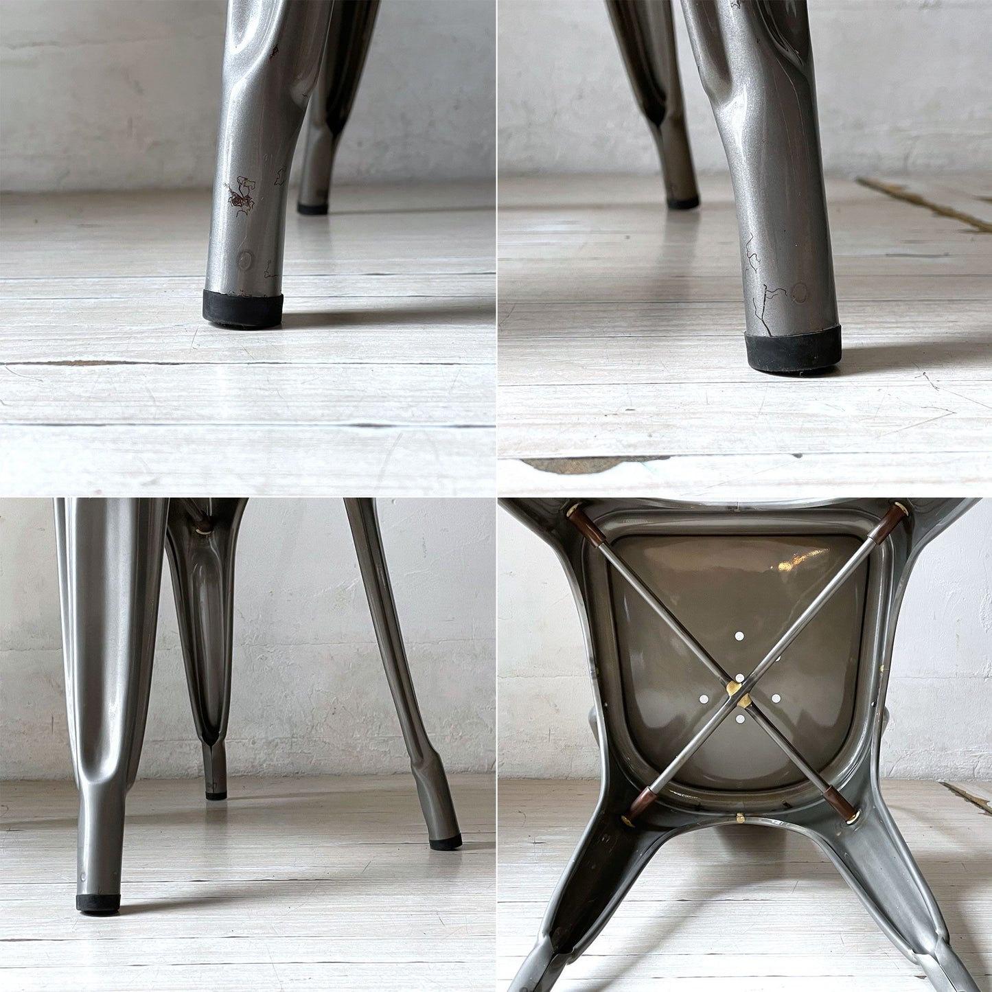 トリックス TOLIX エーチェア A-chair スタッキングチェア ガルバナイズド グザビエ・ポシャール インダストリアル 工業系 フランス ★
