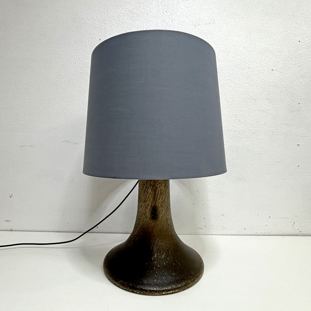 ビンテージスタイル Vintage Style ガラスベース テーブルランプ 上下点灯 布シェード H76cm ●
