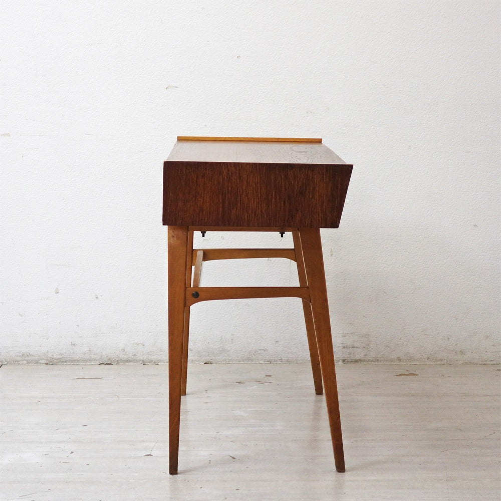 北欧ビンテージ Scandinavian Vintage チーク材 コンソールデスク ドラフティングテーブル W99cm ●