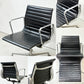 ハーマンミラー Herman Miller アルミナムグループ マネジメントチェア 本革 ブラック 回転式昇降 5本脚 キャスター付 C&R イームズ ●