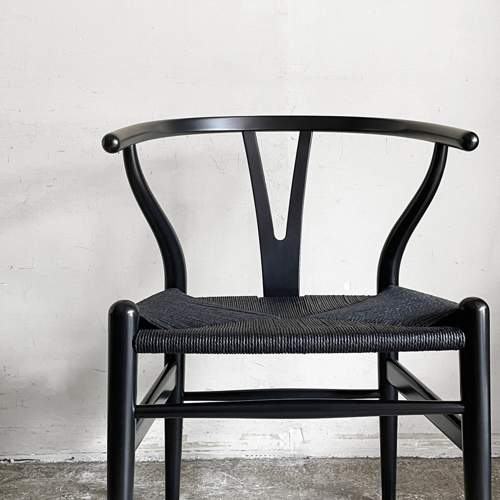 カールハンセン＆サン Carl Hansen & Son CH24 Yチェア ブラックラッカー×ブラックペーパーコード ビーチ材 ハンス・J・ウェグナー デンマーク 北欧家具 ■