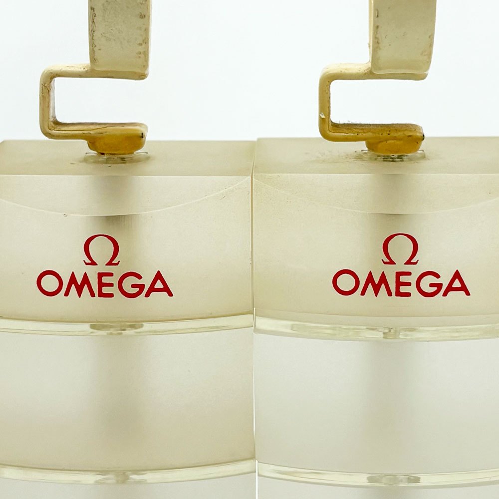オメガ OMEGA 腕時計スタンド アクリル ブロック式 Cリング 2個セット ●