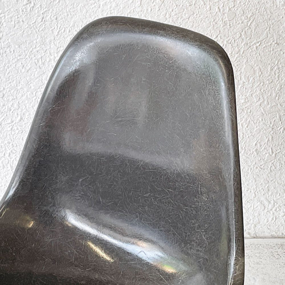ハーマンミラー Herman Miller サイドシェルチェア セカンド 2nd FRP エレファントハイドグレー ダウェルベース イームズ ビンテージ ◇