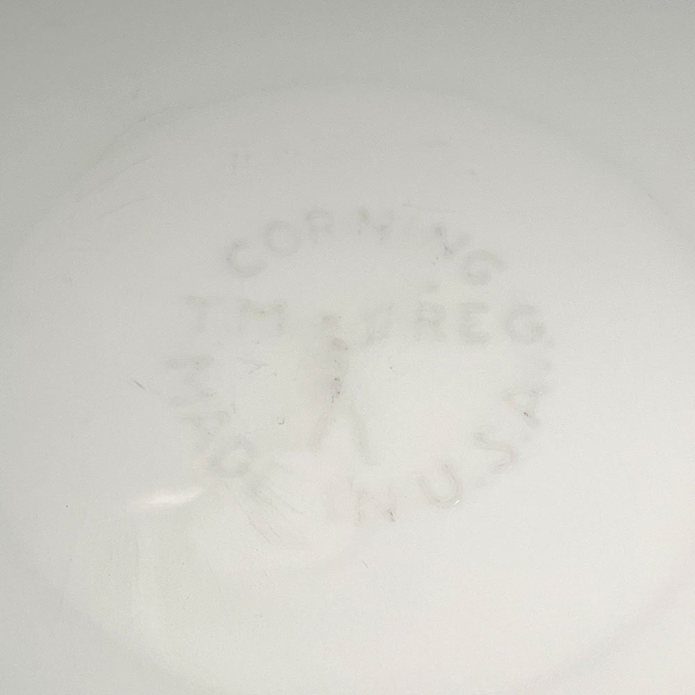 コーニング社 CORNING T.M REG ミルクガラス ボウル 深皿 25cm メスウェア USビンテージ 希少 ■
