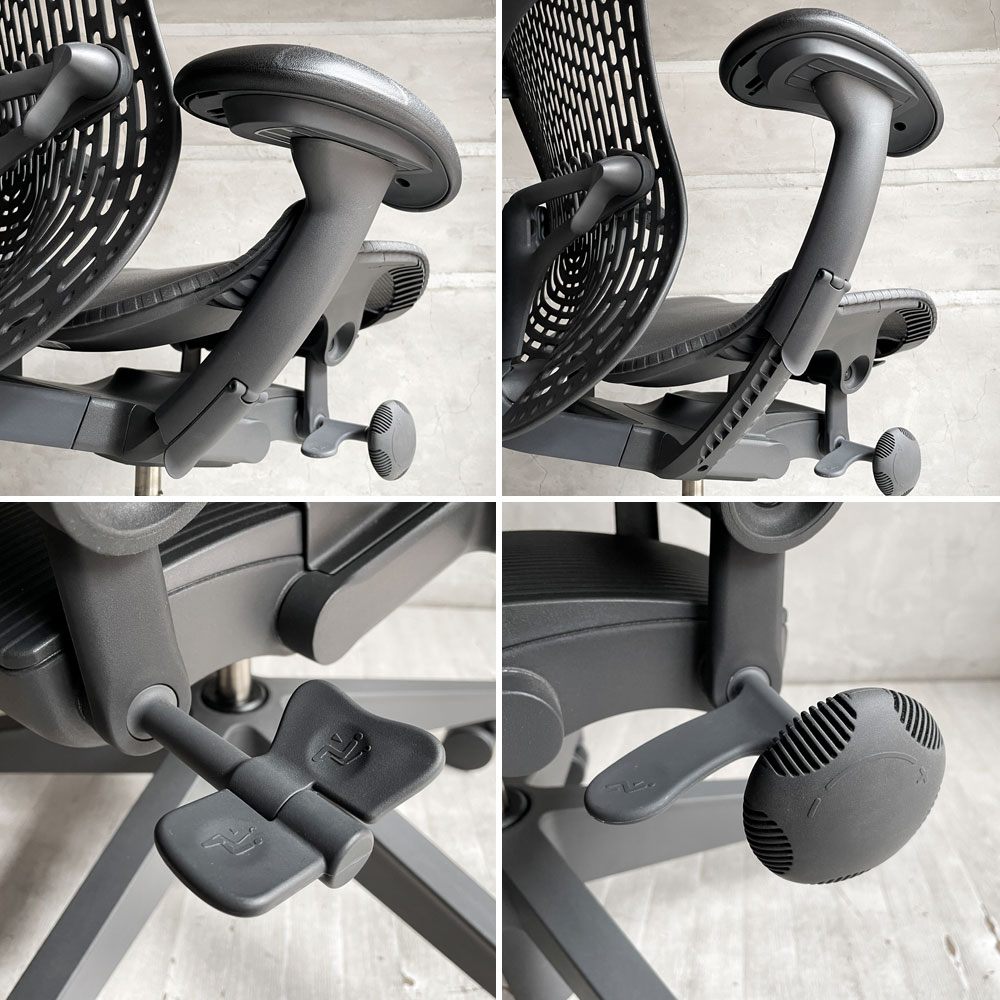 ハーマンミラー Herman Miller ミラ2チェア Mirra2 オフィスチェア デスクチェア ブラック×グラファイトカラー メッシュシート studio7.5♪