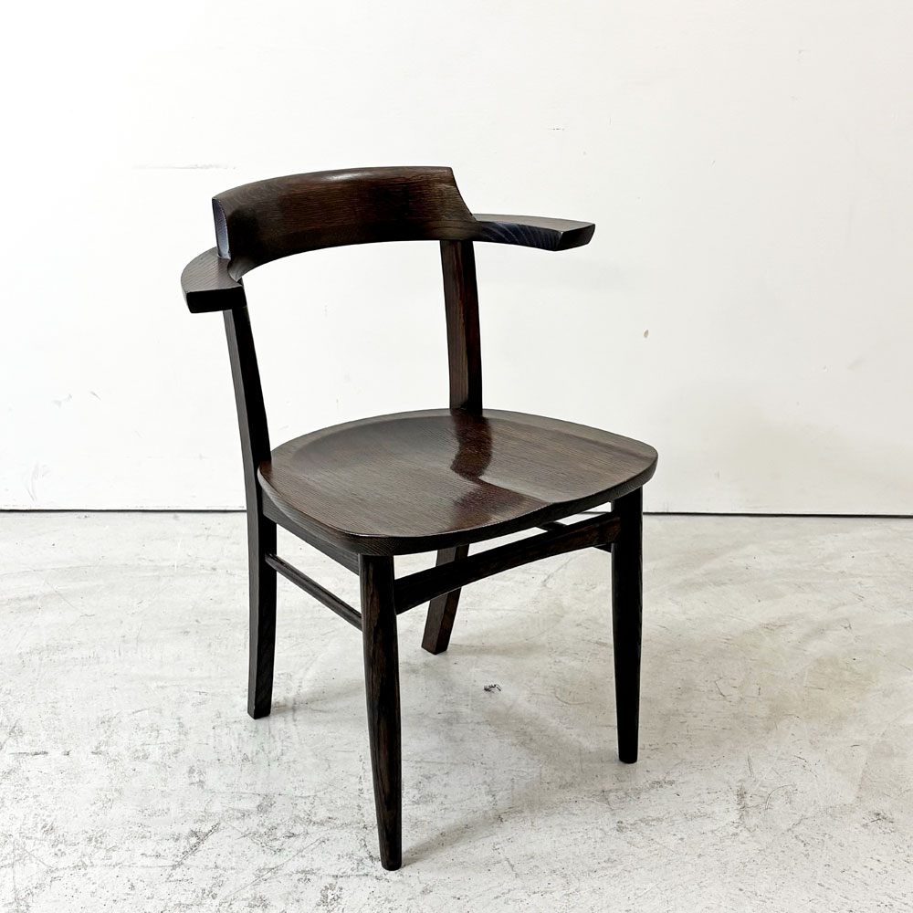 柏木工 KASHIWA ソフィー Sophie ダイニングチェア オーク無垢材 ハーフアーム ダークブラウン 飛騨家具 B ●