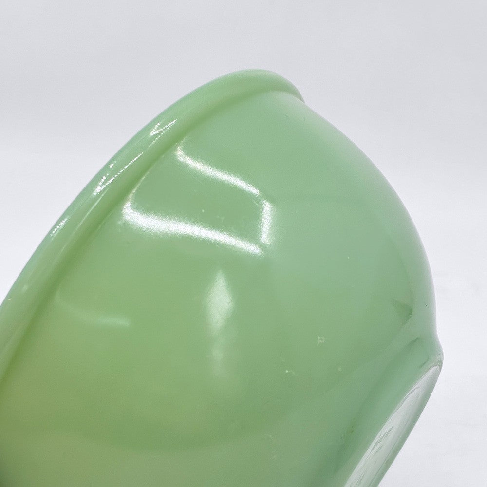 ファイヤーキング FIRE KING ジェダイ JADE-ITE ビーデッドエッジボウル 12.5cm ミルクガラス USビンテージ アンカーホッキング ●