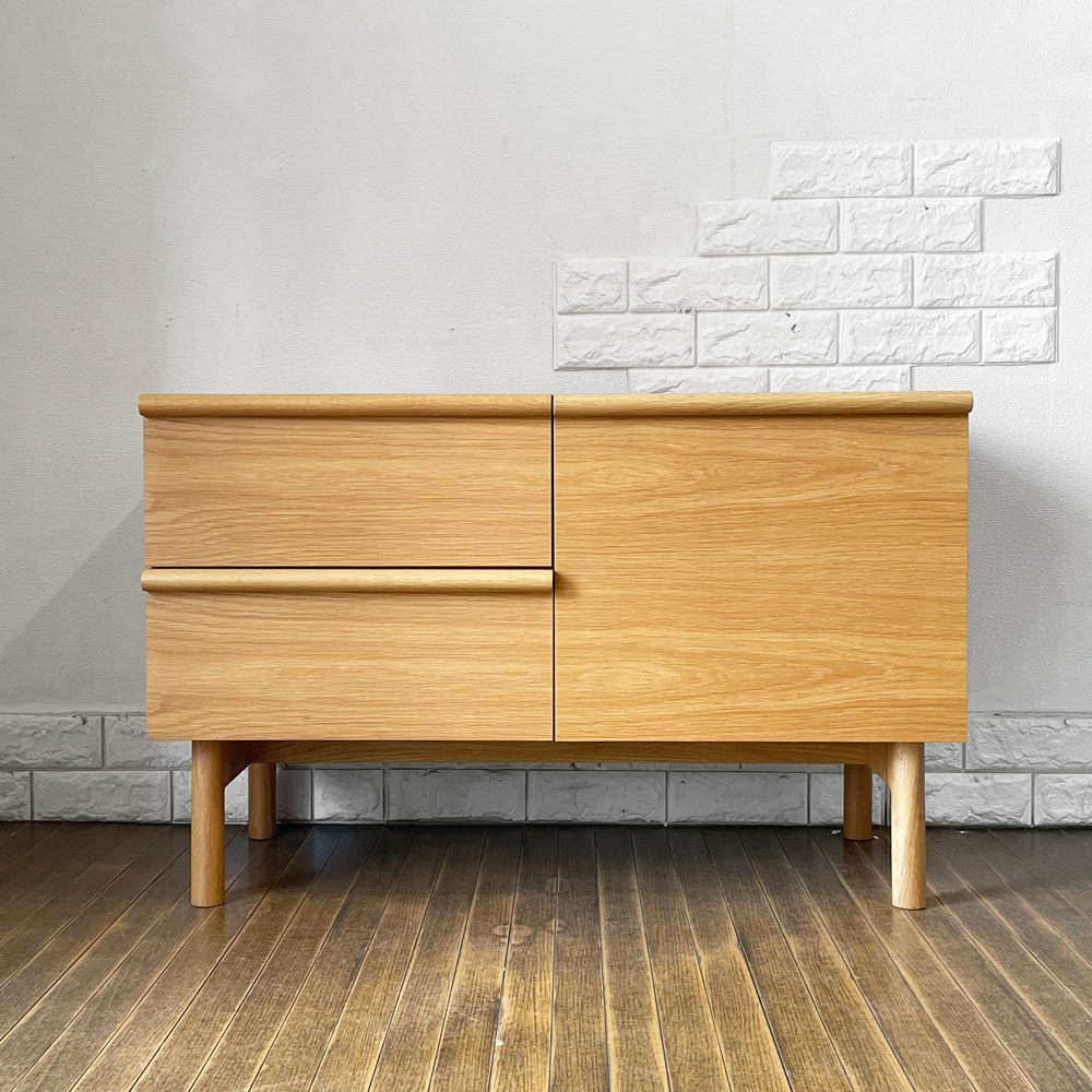 イデー IDEE スティルト サイドボード S STILT SIDEBOARD S ナチュラル テレビボード オーク材 アジャスター付 マリナ・ボーティエ 定価￥79,900- ◎