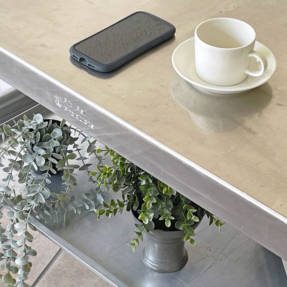 ピットパル PIT PAL アルミ ワークテーブル ALUMINIUM WORK TABLE Sサイズ ワークデスク W106cm 別売りシェルフ付き パシフィックファニチャーサービス取扱 定価124,300円 ◇