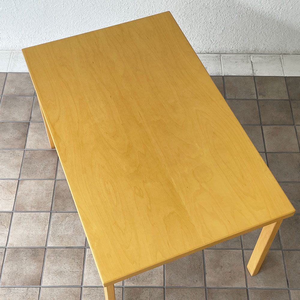 アルテック artek ダイニングテーブル 81B ナチュラルラッカー W120×D75cm アルヴァ・アアルト 北欧家具 フィンランド ◇