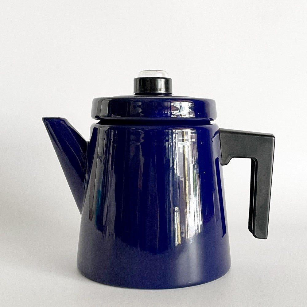 フィネル FINEL ペフトーリ Pehtoori エナメル コーヒーポット コバルトブルー Lサイズ 1.5L アンティ・ヌルメスニエミ フィンランド 復刻品 北欧雑貨 箱付 ■