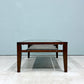 エーフラット a.flat ケイローテーブル KEI low table センターテーブル ガラス天板 ラタン ラバーウッド 定価￥52,360- ◎