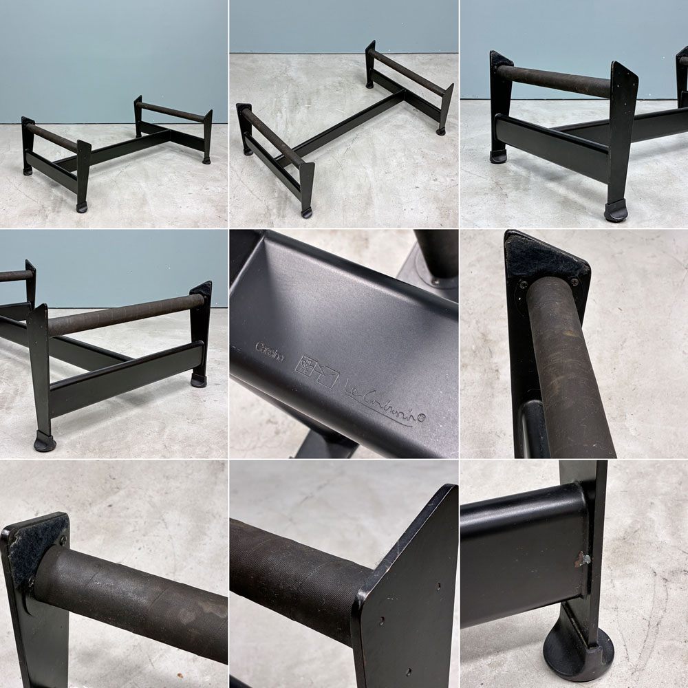 カッシーナ Cassina LC4 シェーズロング 長椅子 キャンバス＋レザークッション 本革 ル・コルビュジエ MoMA 名作椅子 ◎