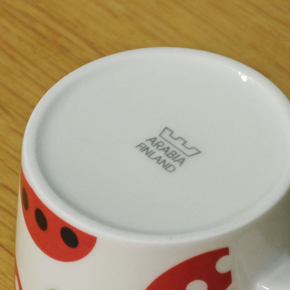 アラビア ARABIA ティーマ TEEMA マグ 赤てんとう虫 ヘイニ・リータフフタ 北欧雑貨 フィンランド 廃番品 ◎