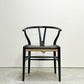 カールハンセン＆サン Carl Hansen & Son CH24 Yチェア ブラックラッカー × ペーパーコード オーク材 レザークッション付属 座面高43cm ハンス・J・ウェグナー 北欧 デンマーク ●