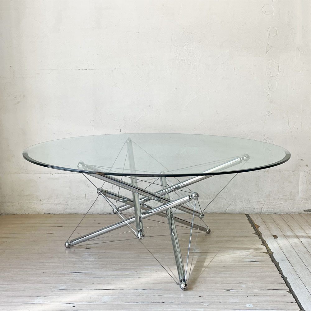 カッシーナイクスシー Cassina ixc. 713 ローテーブル ガラス天板 Φ100cm テオドール・ワッデル Theodore Waddell 定価￥460,000- ★