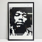 コンラッドリーチ CONRAD LEACH ジミ・ヘンドリックス Jimi Hendrix シルクスクリーン アートフレーム ポスター ポップアート 10/33 希少 56.5×70.5cm(スクリーンサイズ) 額装品 ●