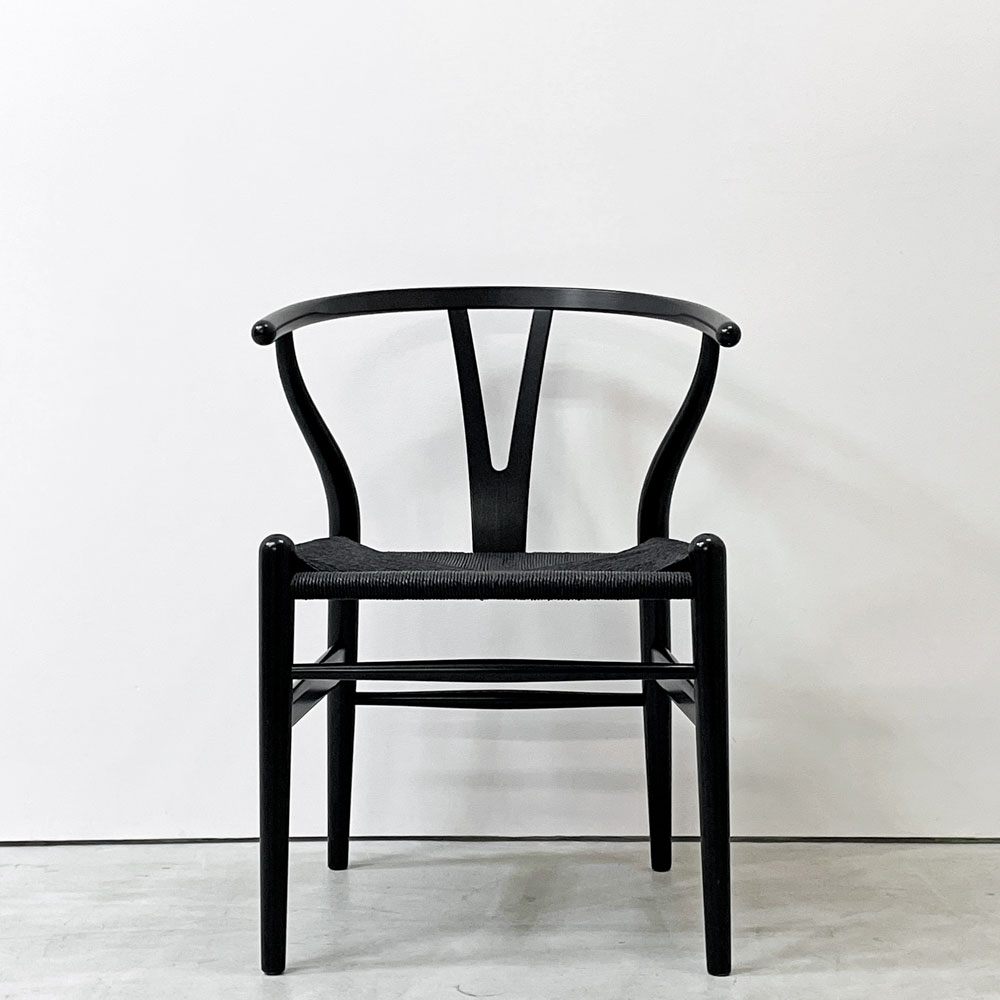カールハンセン＆サン Carl Hansen & Son CH24 Yチェア ブラックラッカー×ブラックペーパーコード ビーチ材 ハンス・J・ウェグナー デンマーク 北欧家具 C ●