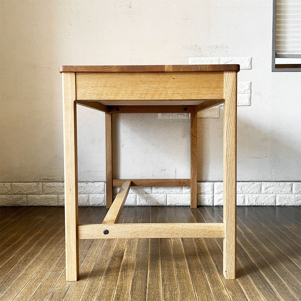 広松木工 HIROMATSU トゥット TUTTO デスク オーク無垢材 オイル仕上げ W98cm 1ドロワー カトラリートレイ付 定価￥115,500- ◎