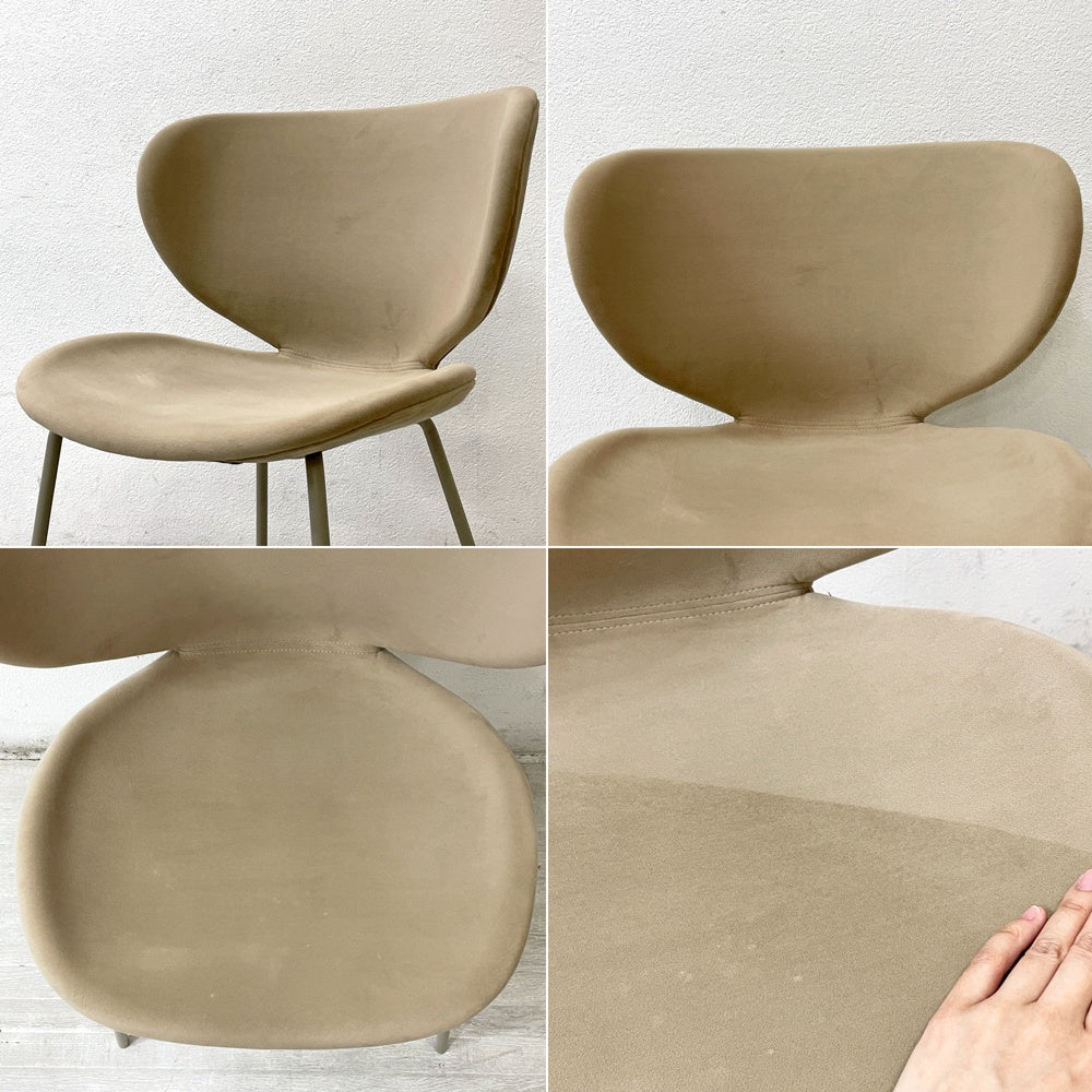 ボーコンセプト Bo Concept ハミルトンチェア Hamilton chair ダイニングチェア ファブリック ベルベット サンド モダンデザイン 北欧 デンマーク B ●
