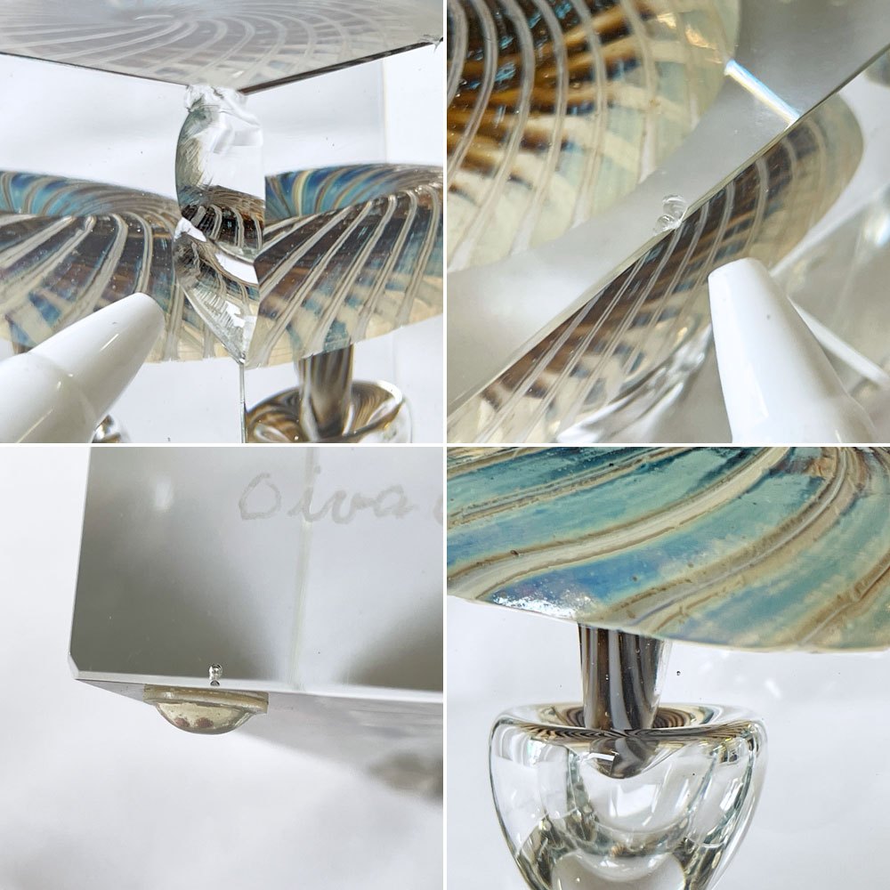 イッタラ iittala キューブ Cube LIGHT BLUE MUSHROOM オイバ・トイッカ ビンテージ 希少 ◇