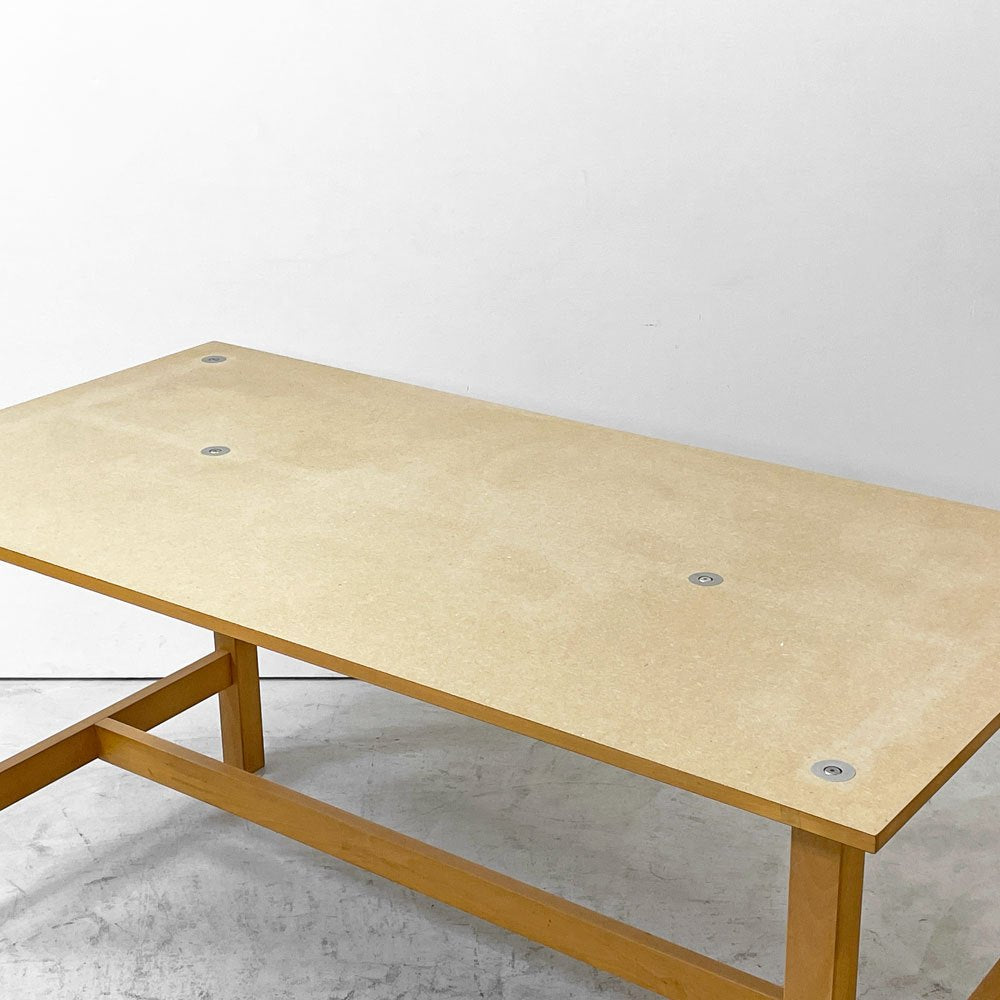 無印良品 MUJI ファイバーラミネート ワーキングテーブル W150cm アトリエテーブル 作業テーブル 廃番 ●