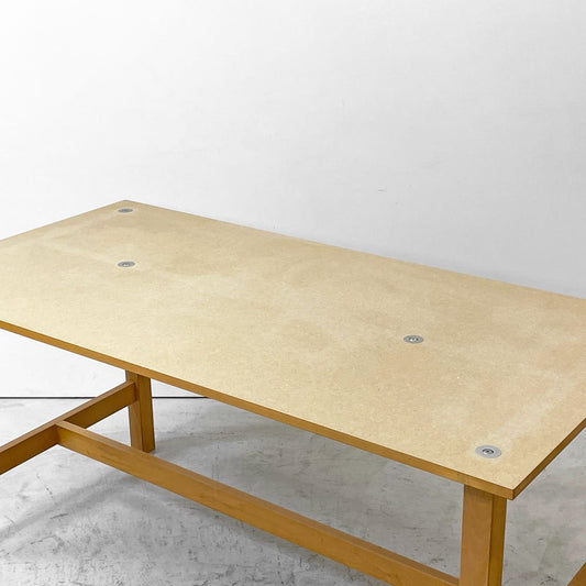 無印良品 MUJI ファイバーラミネート ワーキングテーブル W150cm アトリエテーブル 作業テーブル 廃番 ●