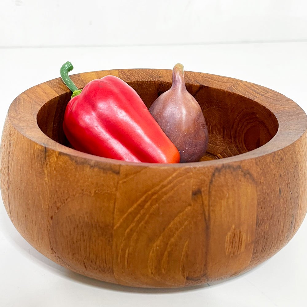 ダンスク DANSK ウッドボウル チーク材 16.5cm JHQ イェンス・クイストゴー 北欧ビンテージ ●