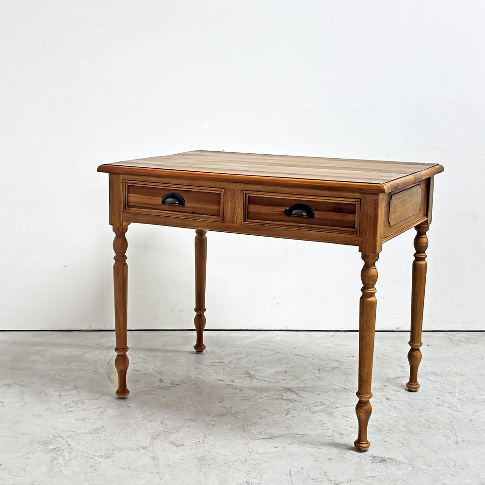 クラッシュゲート ノットアンティークス Knot antiques オリザデスク ORIZA DESK 杉古材 ろくろ脚 クラシカルデザイン ●