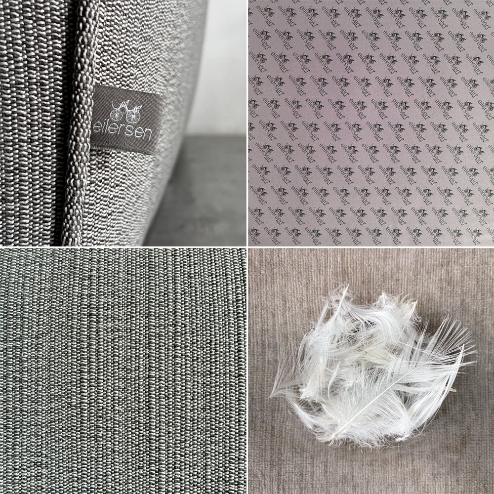 アイラーセン eilersen ストリームライン STREAMLINE カウチソファ 2P + シェーズロング ヘッドレスト付き W2100 グレー系生地 COTTON-26 参考価格合計約62万円の品 デンマーク アクタス ACTUS 取扱い 北欧家具 〓