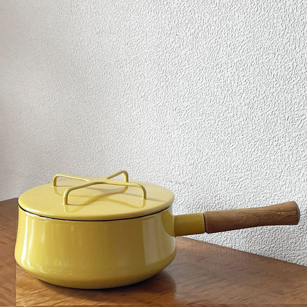 ダンスク DANSK コベンスタイル 片手鍋 𝜙18cm 蓋付 ホーロー イェンス・クイストゴー イエロー 廃番カラー 北欧 ◇