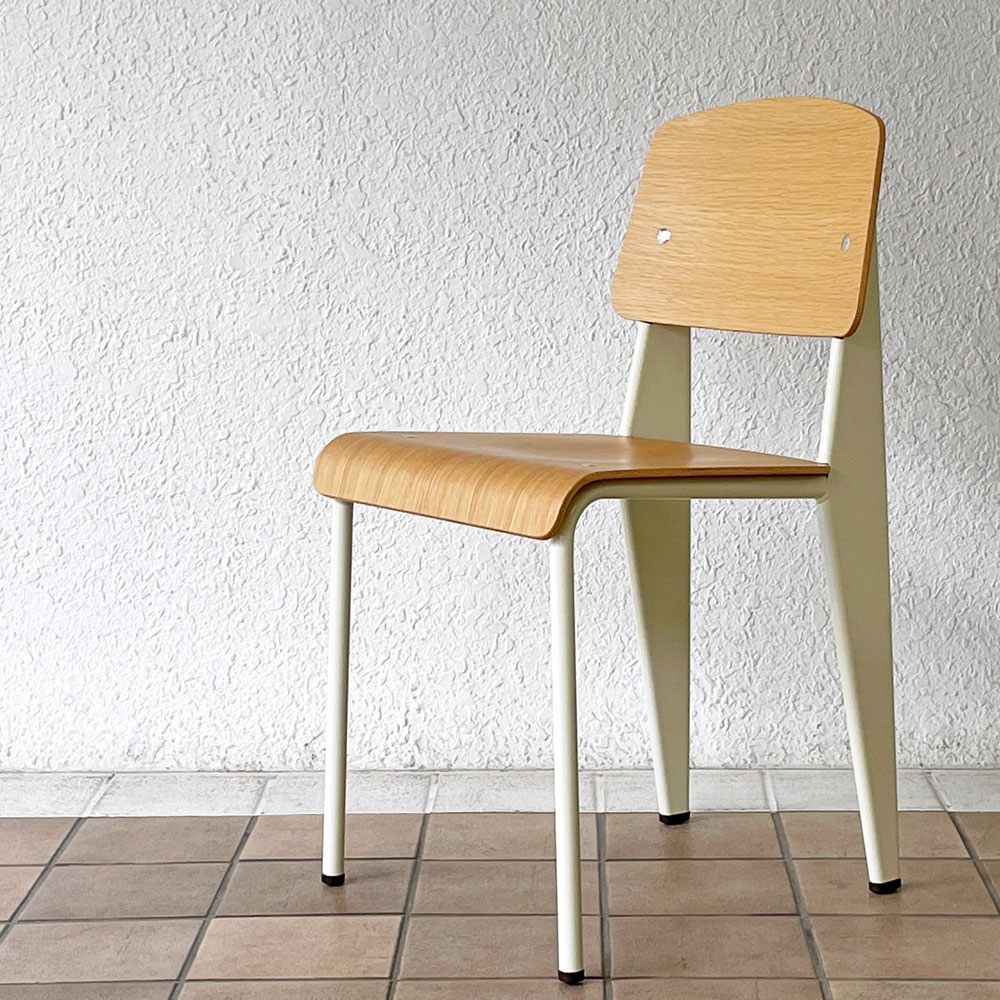 ヴィトラ vitra スタンダードチェア Standard chair ナチュラルオーク×ブランコロンブ ジャン・プルーヴェ Jean Prouve 名作椅子 美品 ◇
