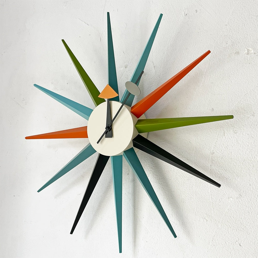 ヴィトラ Vitra ジョージネルソン George Nelson サンバースト Sunburst Clock 壁掛け時計 ウォールクロック マルチカラー ミッドセンチュリー 箱付き 新品未使用 ★