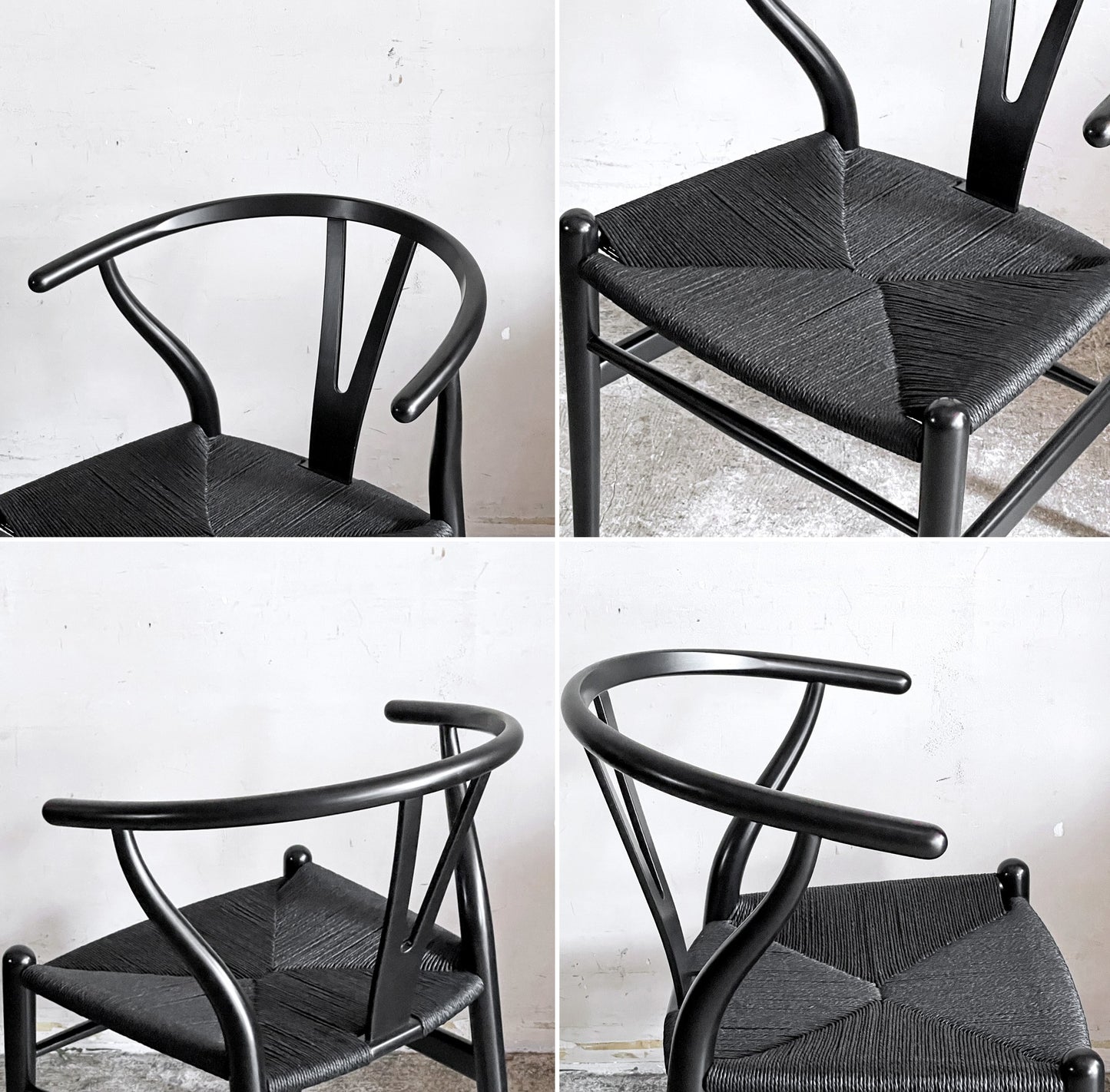 カールハンセン＆サン Carl Hansen & Son CH24 Yチェア ブラックラッカー×ブラックペーパーコード ビーチ材 ハンス・J・ウェグナー デンマーク 北欧家具 B ■