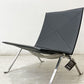 フリッツハンセン Fritz Hansen PK22 イージーチェア ラウンジチェア 本革張り オーラレザー ブラック ポール・ケアホルム 北欧家具 名作椅子 ●
