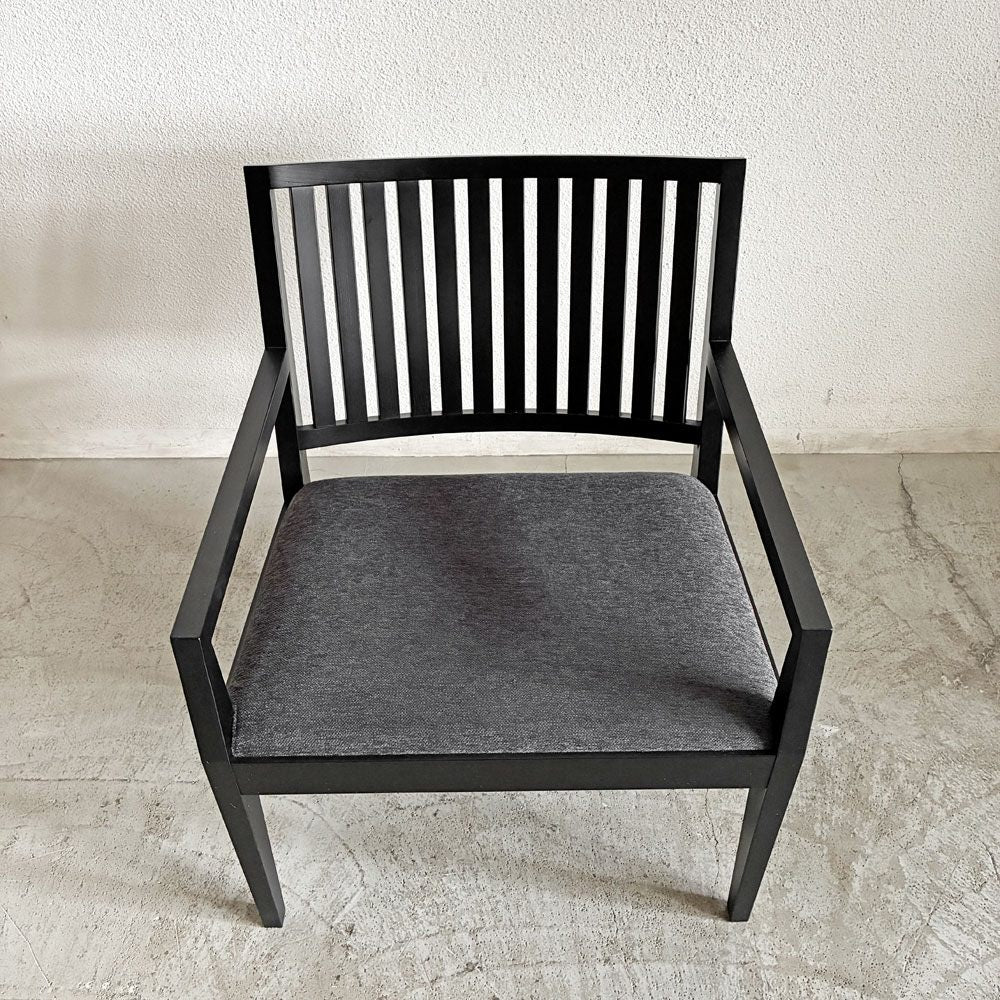 ロックストーン ROCKSTONE パスタ PM110 PASTA イージーチェア アッシュ材 ブラック ファブリックシート チャコールグレー系 岩倉榮利 定価￥90,200-以上 A 〓