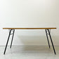 モモナチュラル MOMO Natural ダイニングテーブル PARQUET TOP オーク材 W142cm ISO STEEL LEG ナチュラルモダン ●