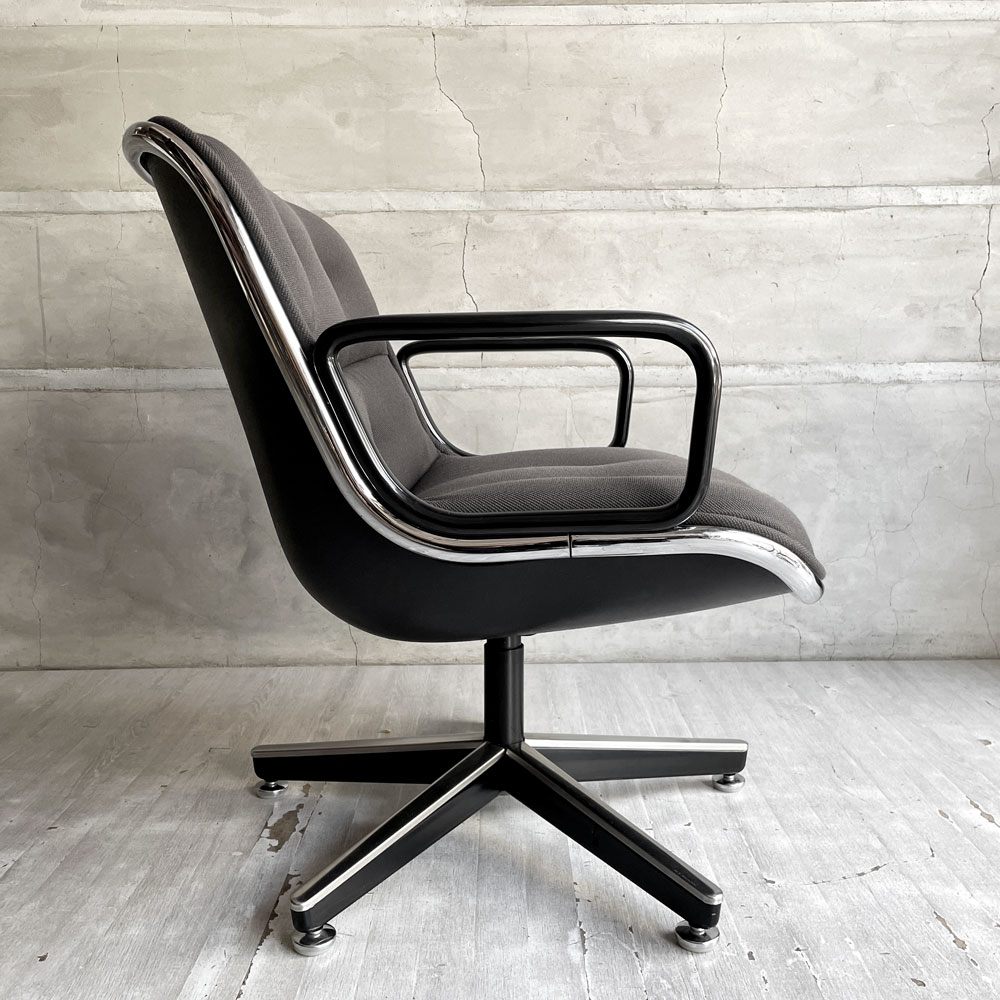 ノル Knoll ポロックチェア Pollock Chair エグゼクティブチェア 5本脚 グライズ仕様 ファブリックシート デスクチェア チャールズ・ポロック Charles Pollock ♪