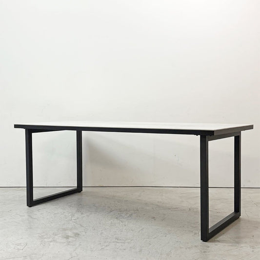 フライミーノワール FLYMEe Noir ダイニングテーブル 大理石調 セラミック天板 スチールレッグ W179cm モダンデザイン ●