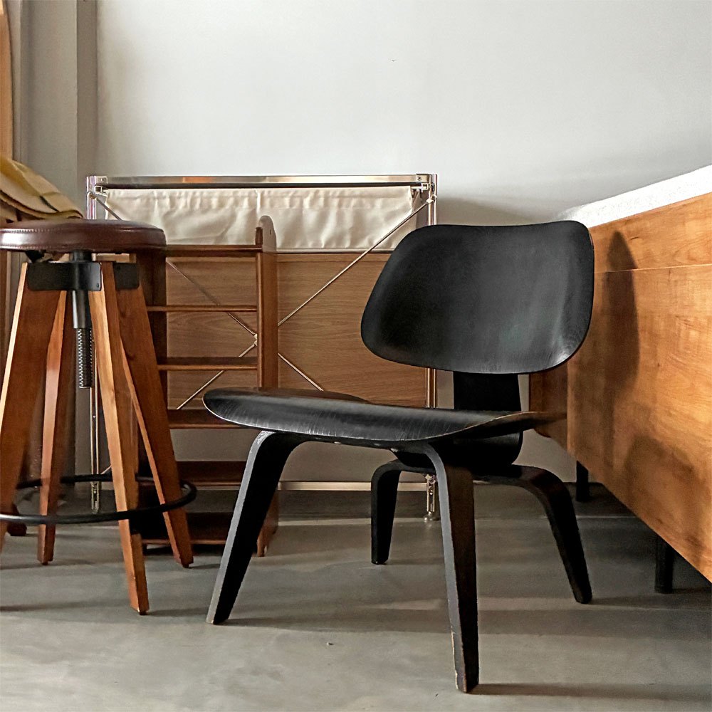 ハーマンミラー Herman Miller プライウッドラウンジチェア LCW ウッドレッグ 楕円形マウント 1950s ビンテージ C&R イームズ ミッドセンチュリー ◎