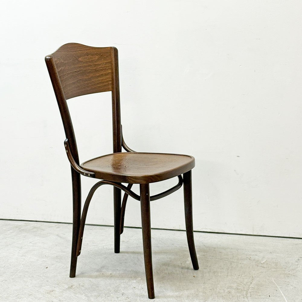 トン TON トーネット THONET No.054 ビーチ材 ベントウッドチェア ダイニングチェア カフェチェア パネルバック ベントウッド チェコ 曲木椅子 ●