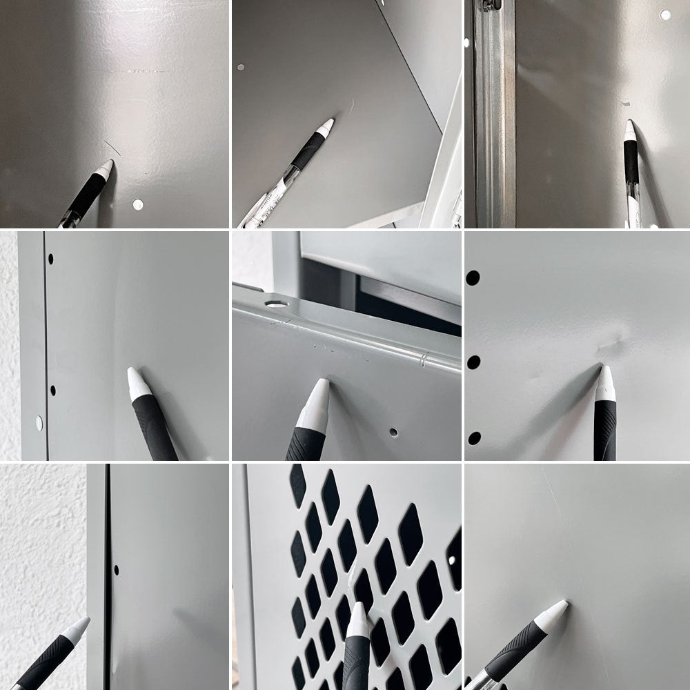 リオン LYON 2段スチールロッカー 2-TIER LOCKER ダイヤカット RECESSED HANDLE グレー dove gray インダストリアル パシフィックファニチャーサービス取扱 ◇