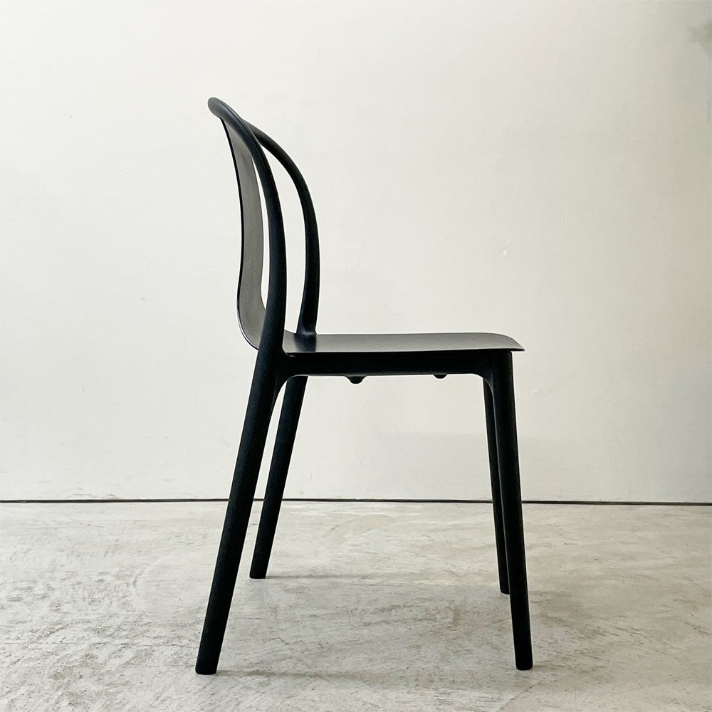ヴィトラ Vitra ベルヴィルチェア Belleville Chair アームレスチェア ダイニングチェア スタッキングチェア アッシュ材 ブラック ロナン & エルワン・ブルレック D ●