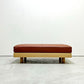 マスターウォール MASTERWAL レイジー デニッシュ ソファ LAZY DANISH SOFA オットマン 本革張り ブラウン 北海道オーク無垢材 アカセ木工 ●