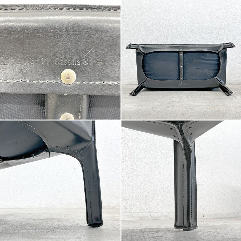 カッシーナ Cassina 414 CAB ラウンジアームチェア 2シーター キャブチェア 本革 マリオ・ベリーニ A 〓