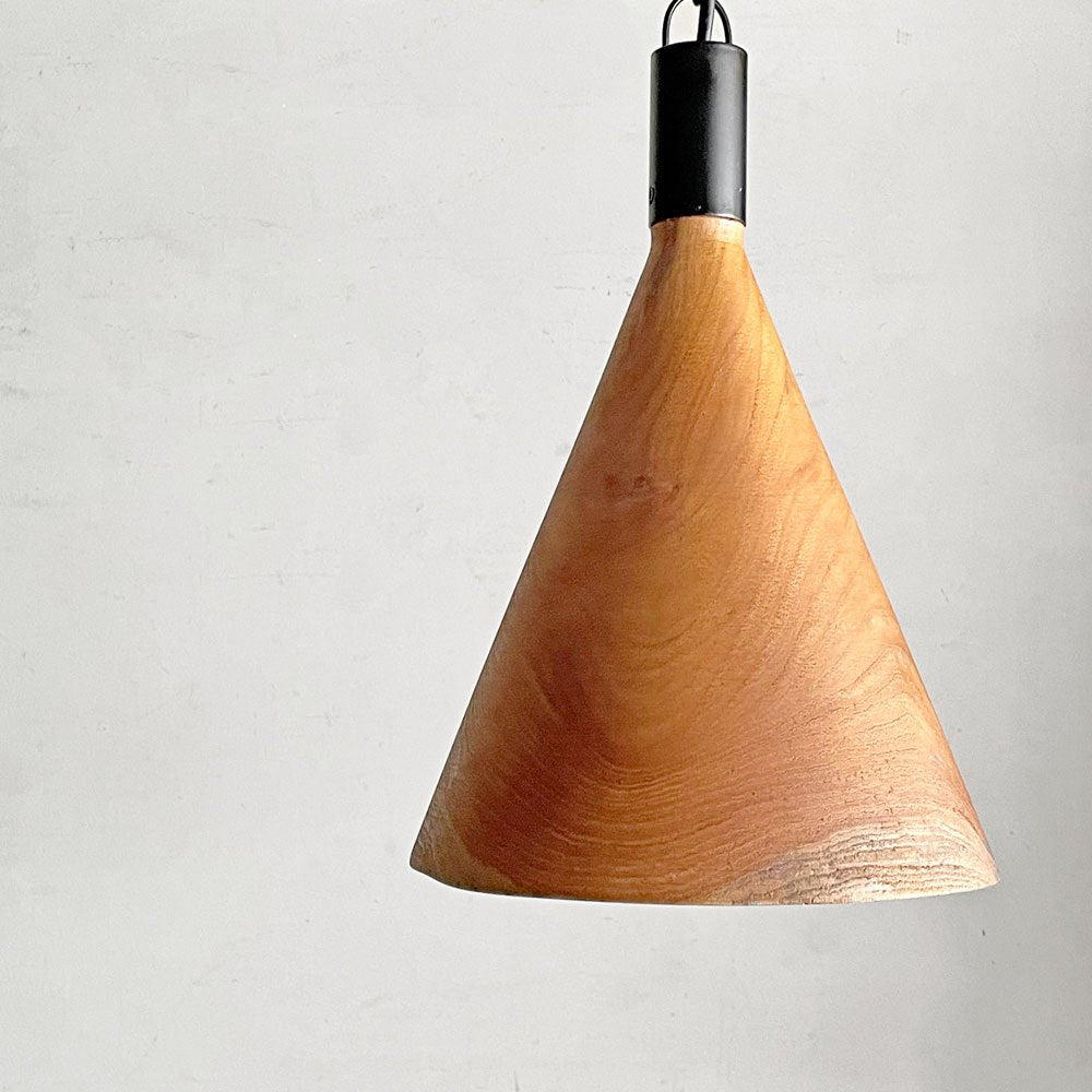 ダリールズ Dareels コーンウッドハンギングランプ CONE WOOD HANGING LAMP チーク古材×スチール ペンダントライト 円錐 ■